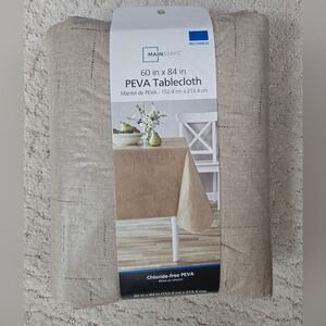 Mainstays PEVA Reusable Tan Tablecloth